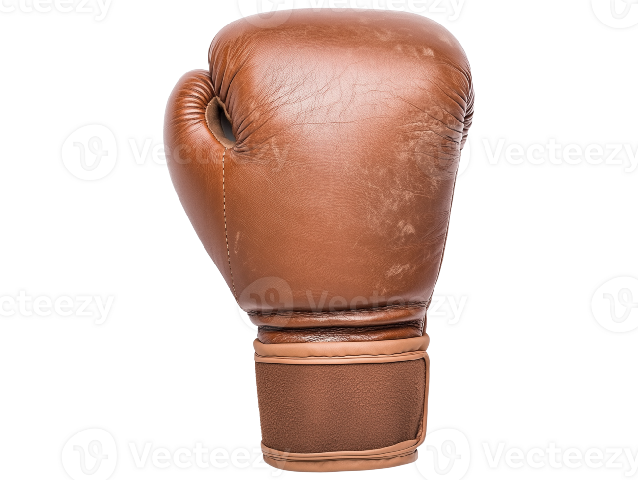 Vintage Brown Leather Boxing Glove png