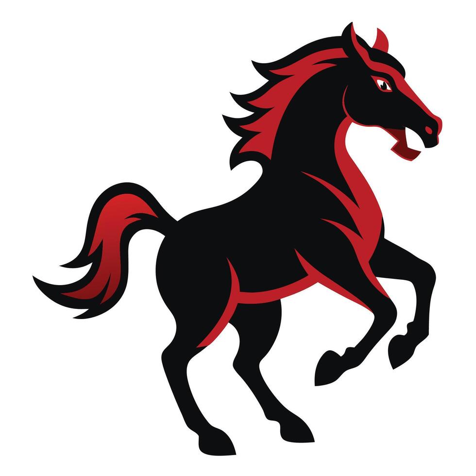 Sleek Horse Head Mascot on White vector