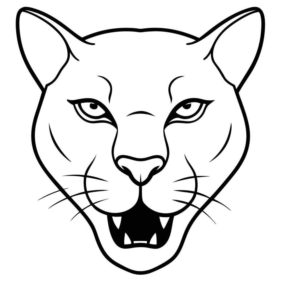 White Canvas with Puma Head Icon vector