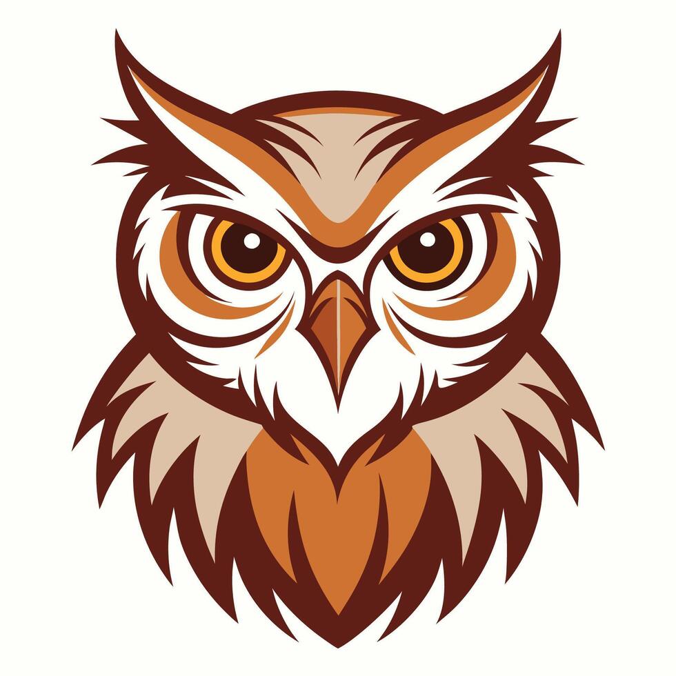 Artistic Owl Logo Design for Print vector
