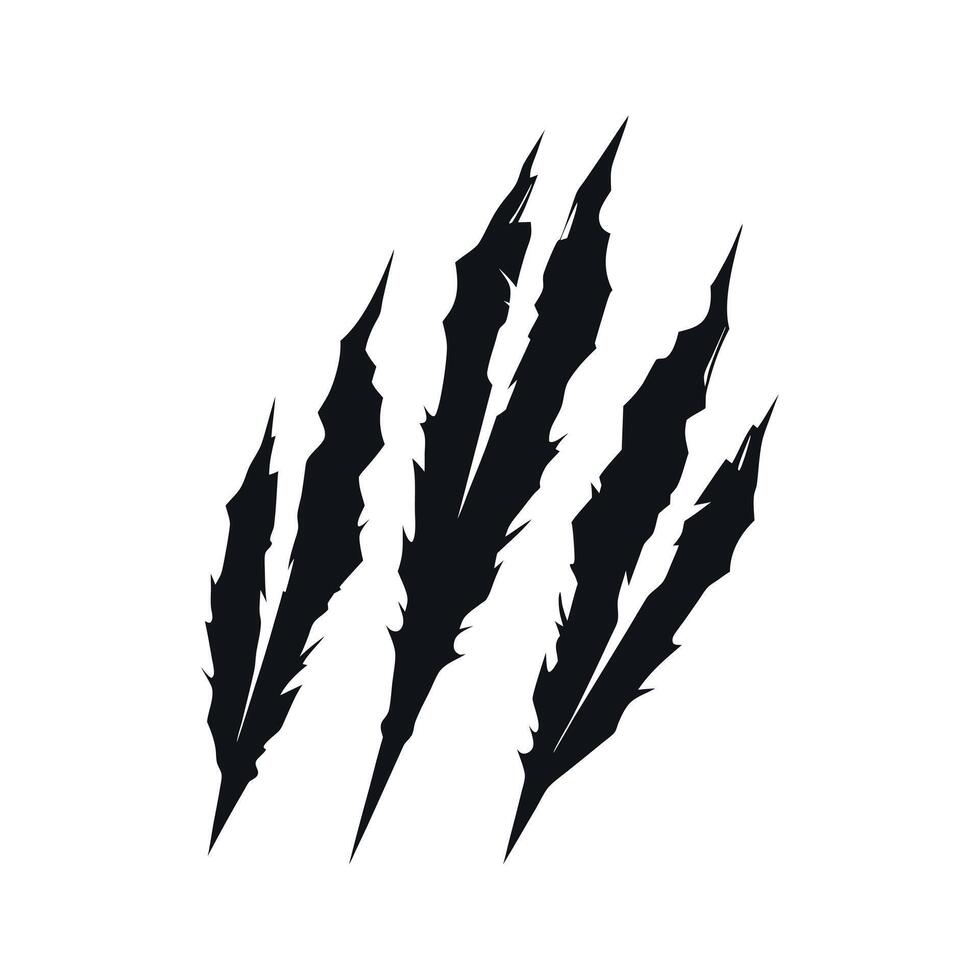 Claw Marks Illustration Featuring Monster Claw Scratches Wild Animal Claws And Aggressive Hand Scratching Sign Design vector