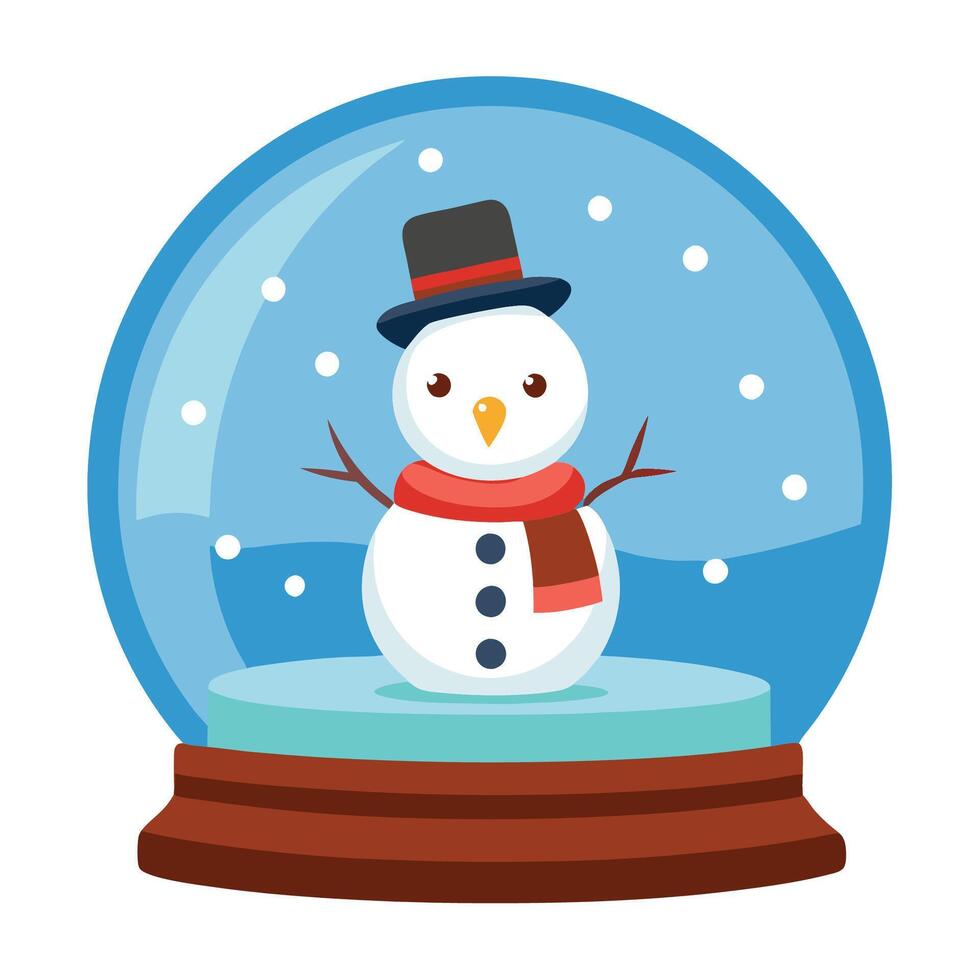 Simple Christmas Snowball Globe vector