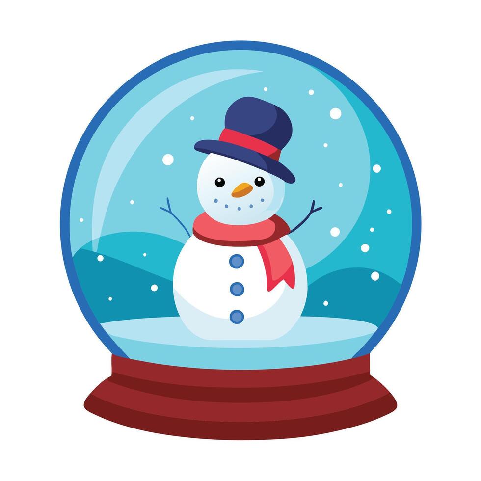 Christmas Snowball Globe in Flat Design vector