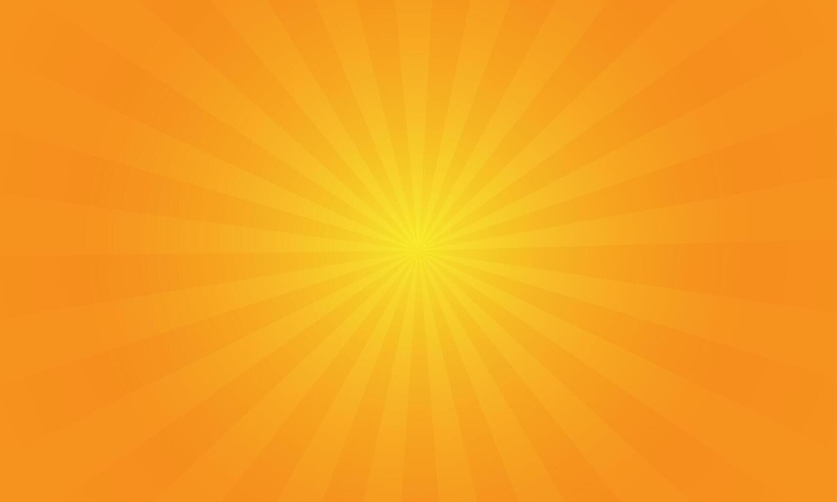 orange sunburst background. summer radial rays background pattern. vector