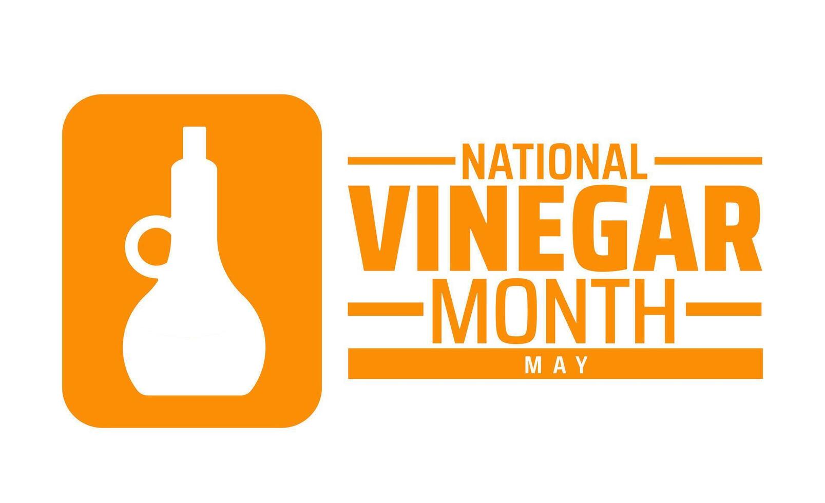 National Vinegar Month background banner or poster design template. observed every year in May. Holiday concept. Use to any Template, card, poster, placard, template. vector