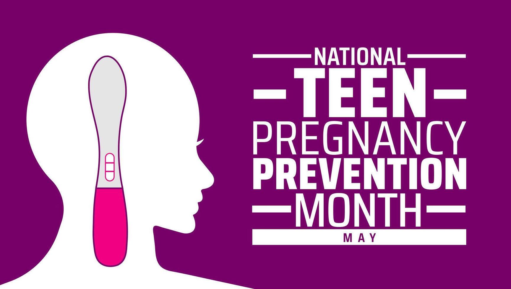 National Teen Pregnancy Prevention Month background banner or poster design template. observed every year in May. vector