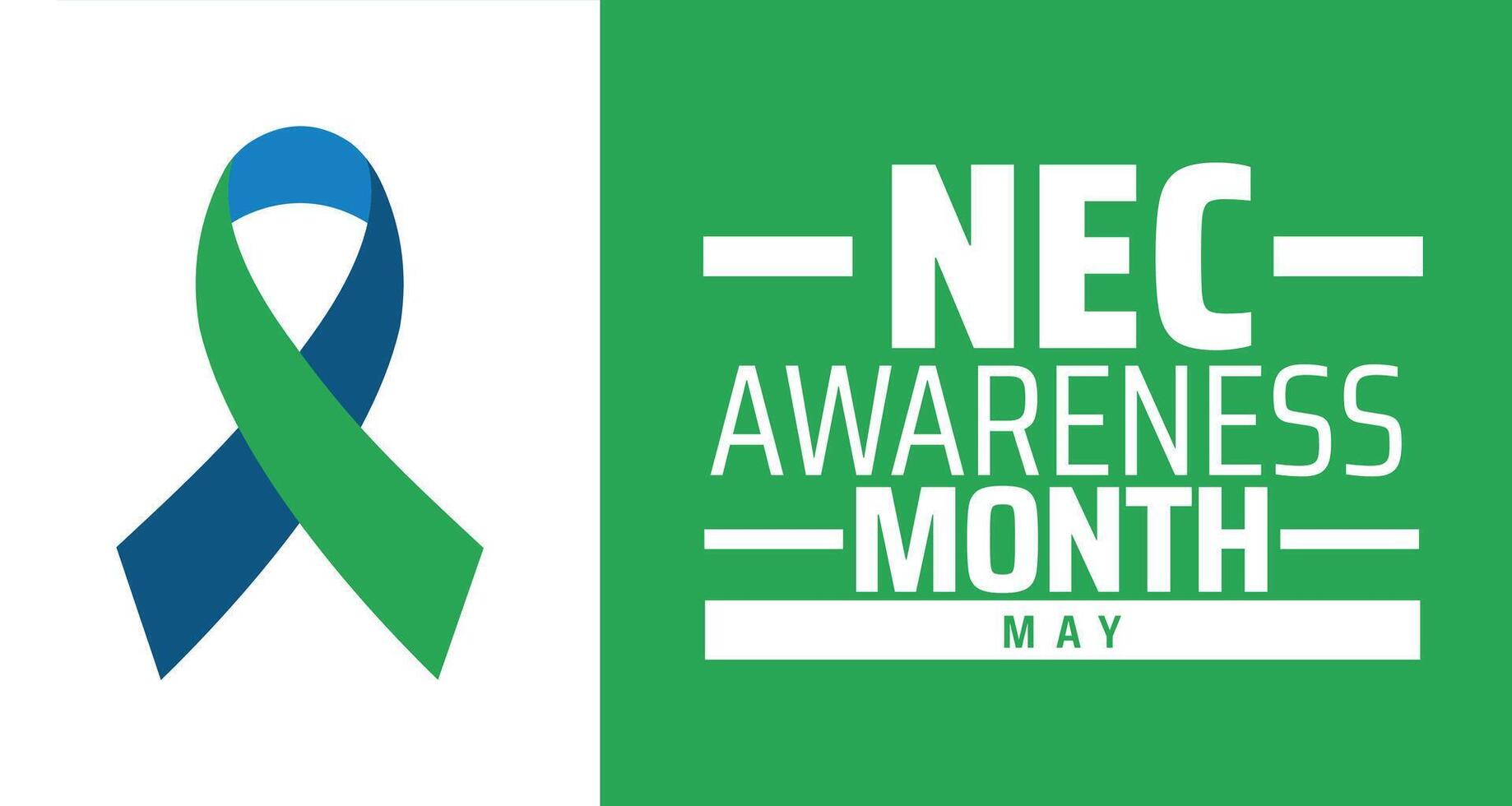 NEC Awareness Month background banner or poster design template. observed every year in May. Holiday concept. Use to any Template, card, poster, placard, template. vector
