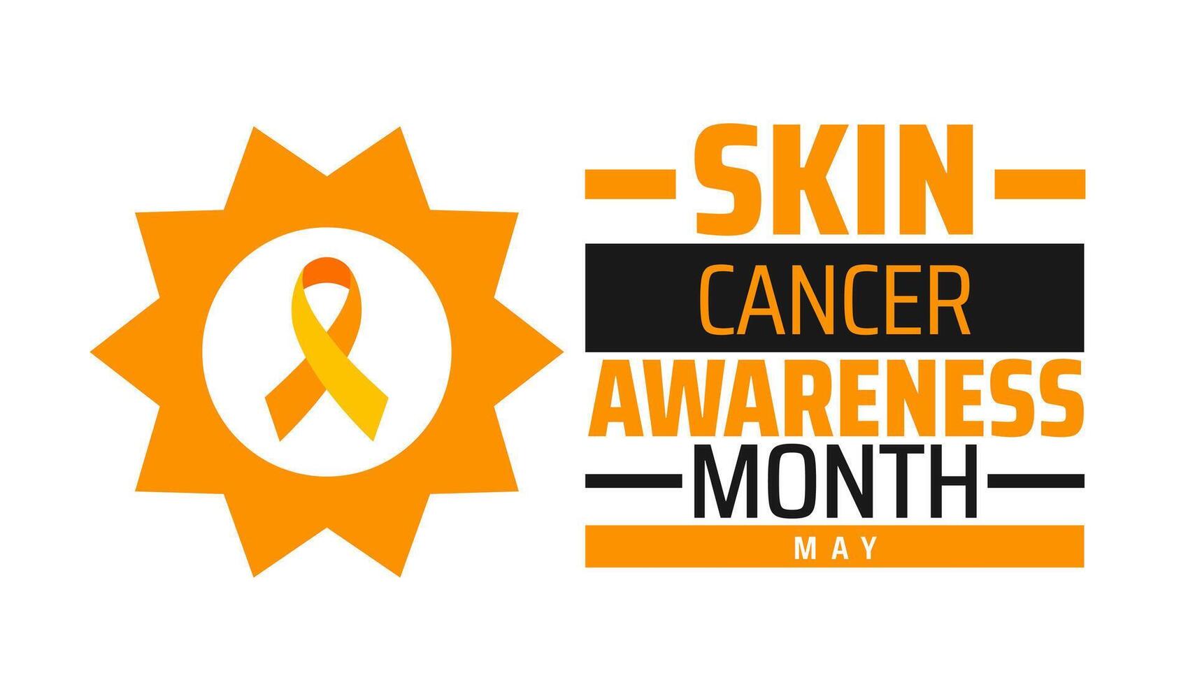 Skin Cancer Awareness Month background banner or poster design template. observed every year in May. Holiday concept. Use to any Template, card, poster, placard, template. vector