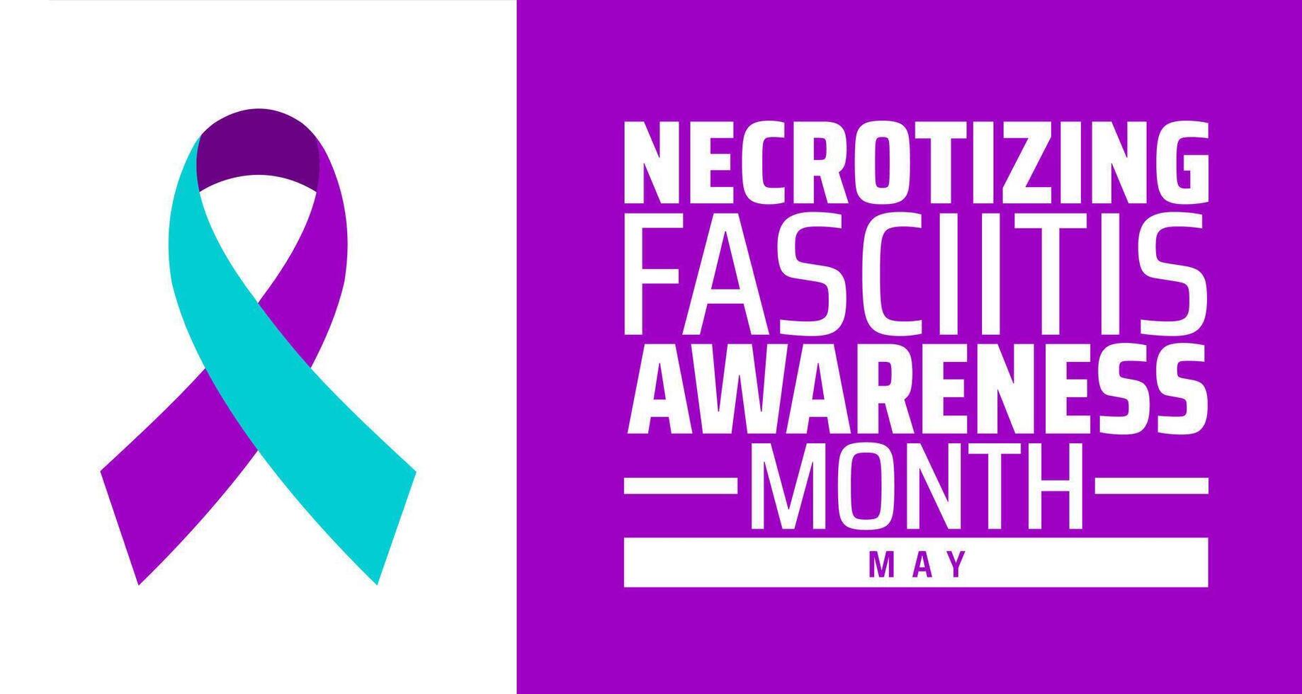 Necrotizing Fasciitis Awareness Month background banner or poster design template. observed every year in May. Holiday concept. Use to any Template, card, poster, placard, template. vector