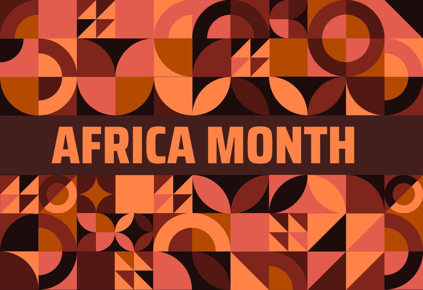 Africa Month Geometric shape pattern background banner or poster design template. observed every year in May. Holiday concept. Use to any Template, card, poster, placard, template. vector