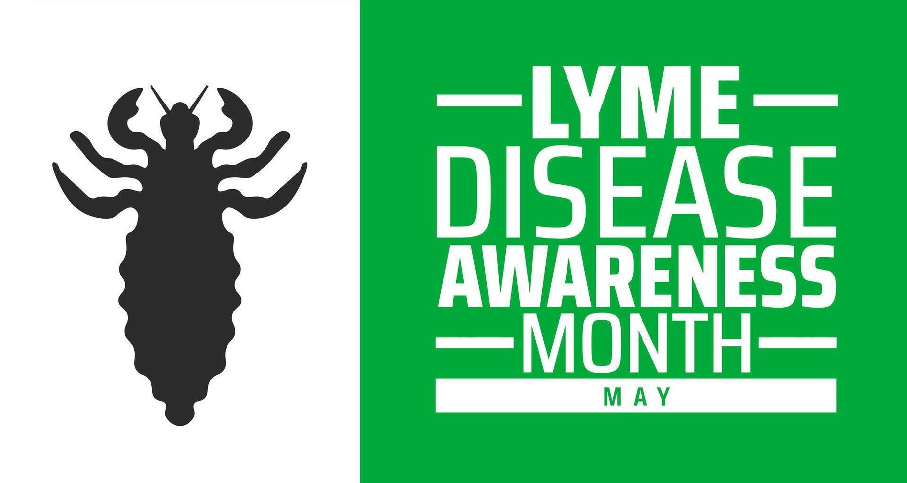 Lyme Disease Awareness Month background banner or poster design template. observed every year in May. Holiday concept. Use to any Template, card, poster, placard, template. vector