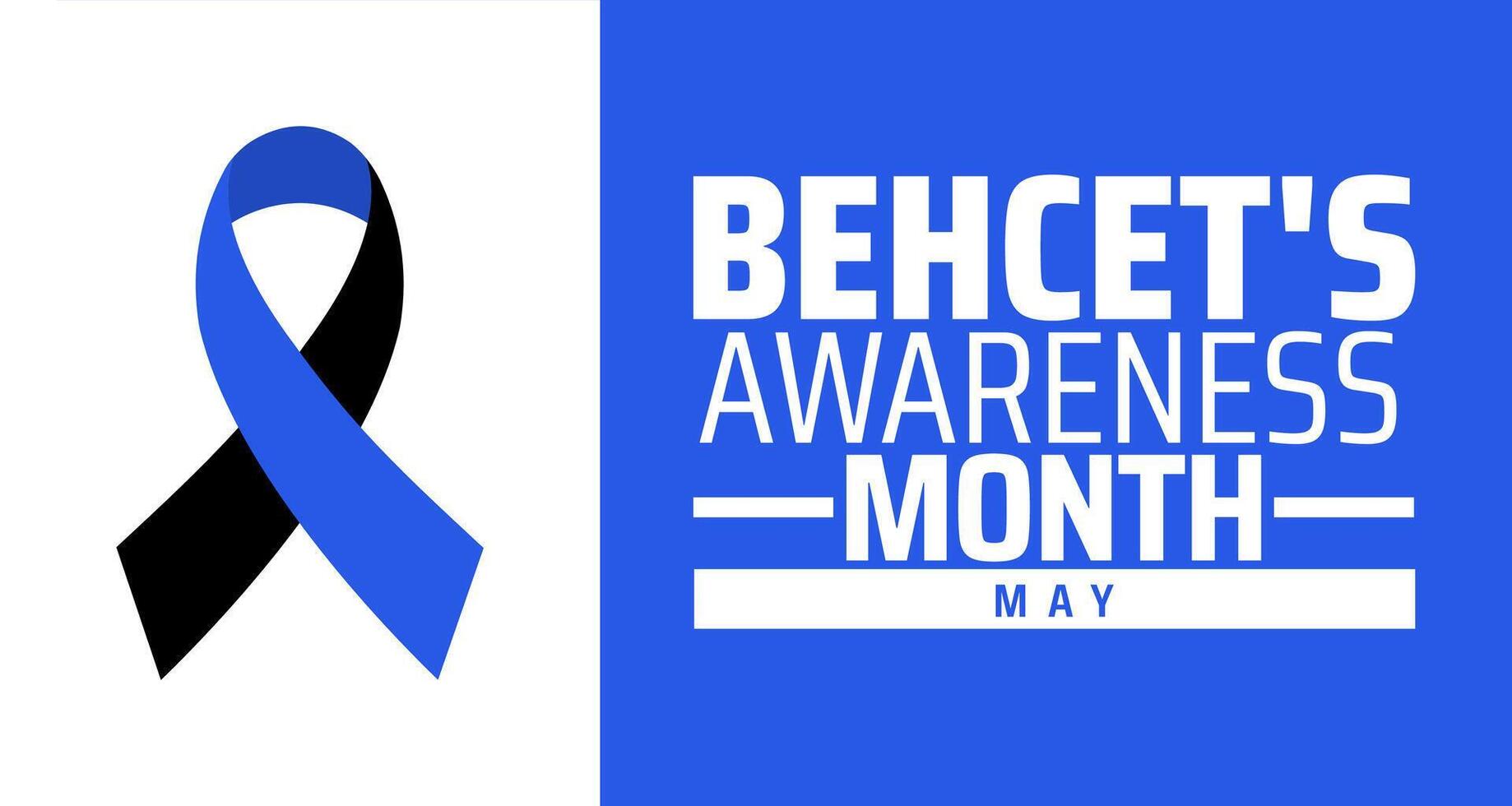 Behcet's Awareness Month background banner or poster design template. observed every year in May. Holiday concept. Use to any Template, card, poster, placard, template. vector