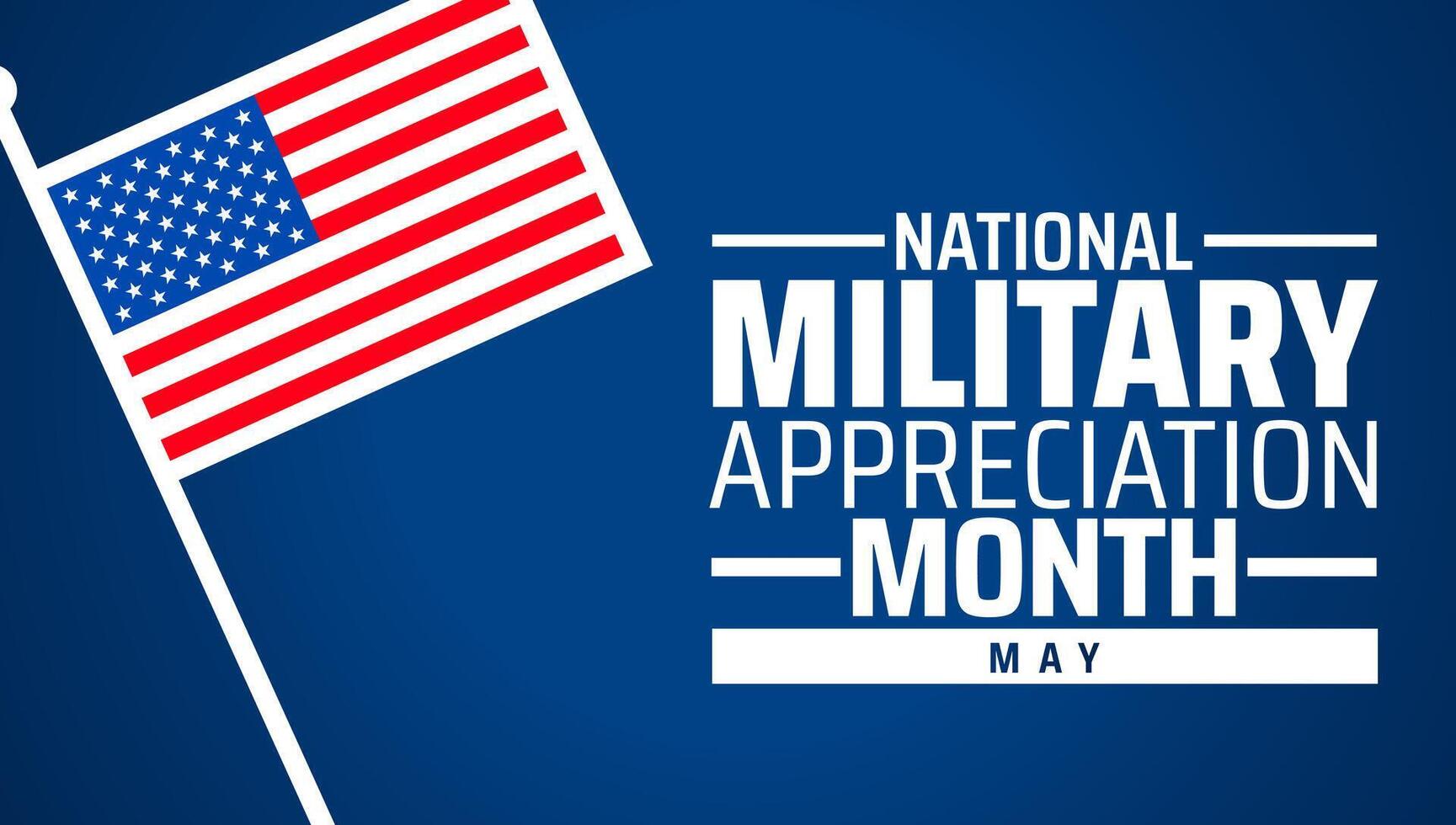 National Military Appreciation Month background banner or poster design template. vector