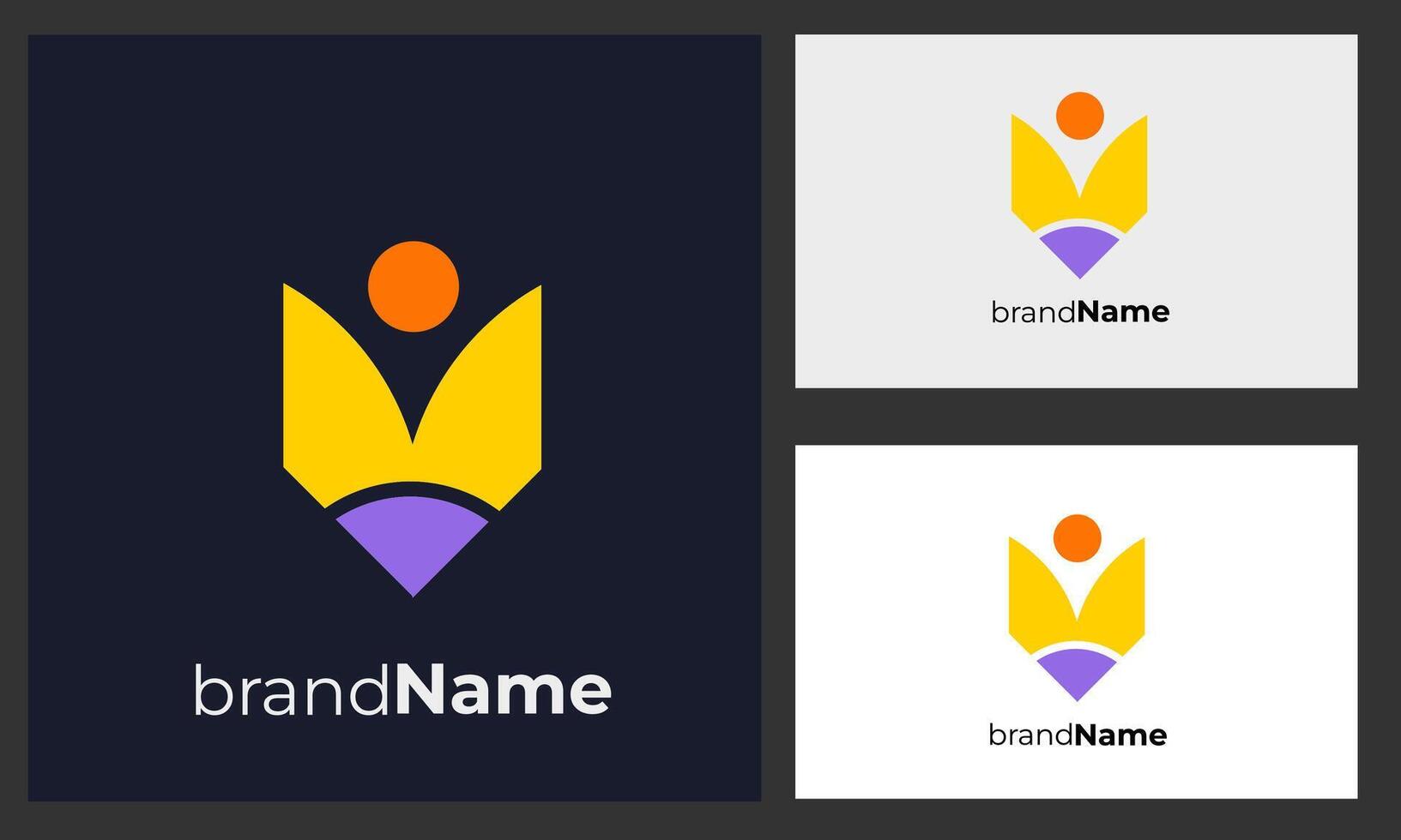 Bold Abstract Logo Design with Creative Form and Distinct Visual Language vector