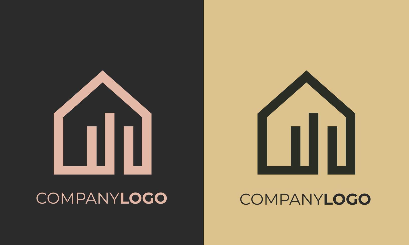 Minimal Abstract House Logo for Modern Brands with Clean and Stylish Identity vector