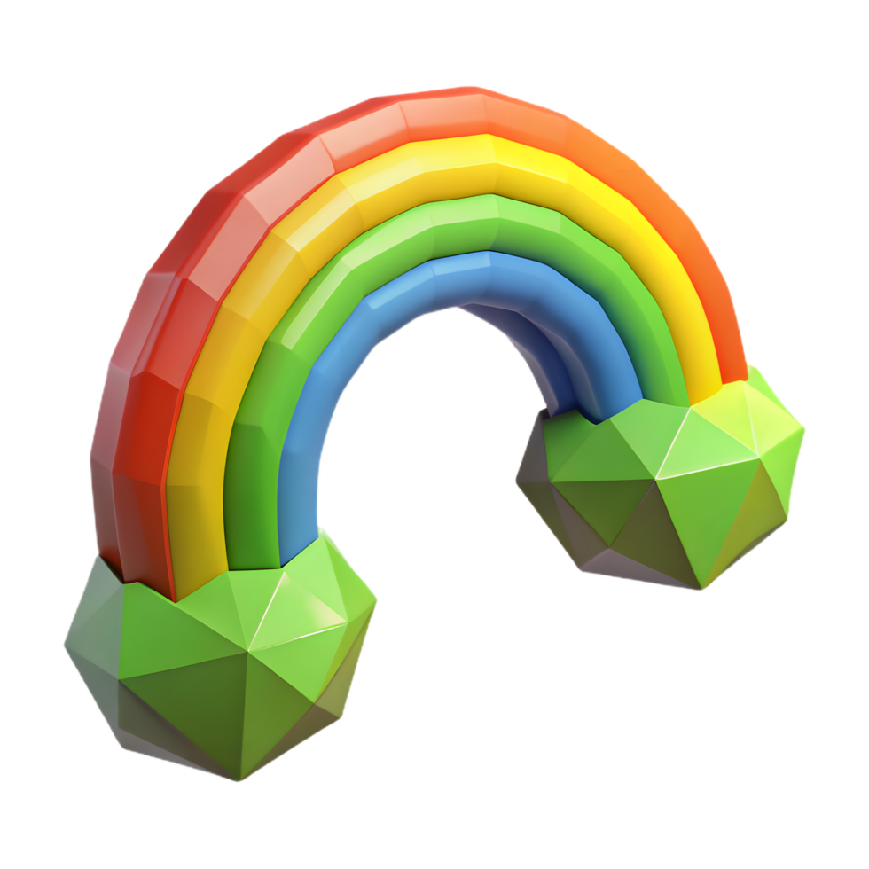 A colorful 3D question mark amidst an abstract rainbow circle and vibrant shapes illustrates a business concept png