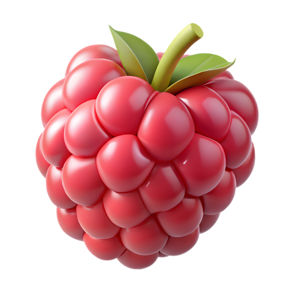 A juicy red raspberry, ripe and isolated, is a sweet, healthy berry png