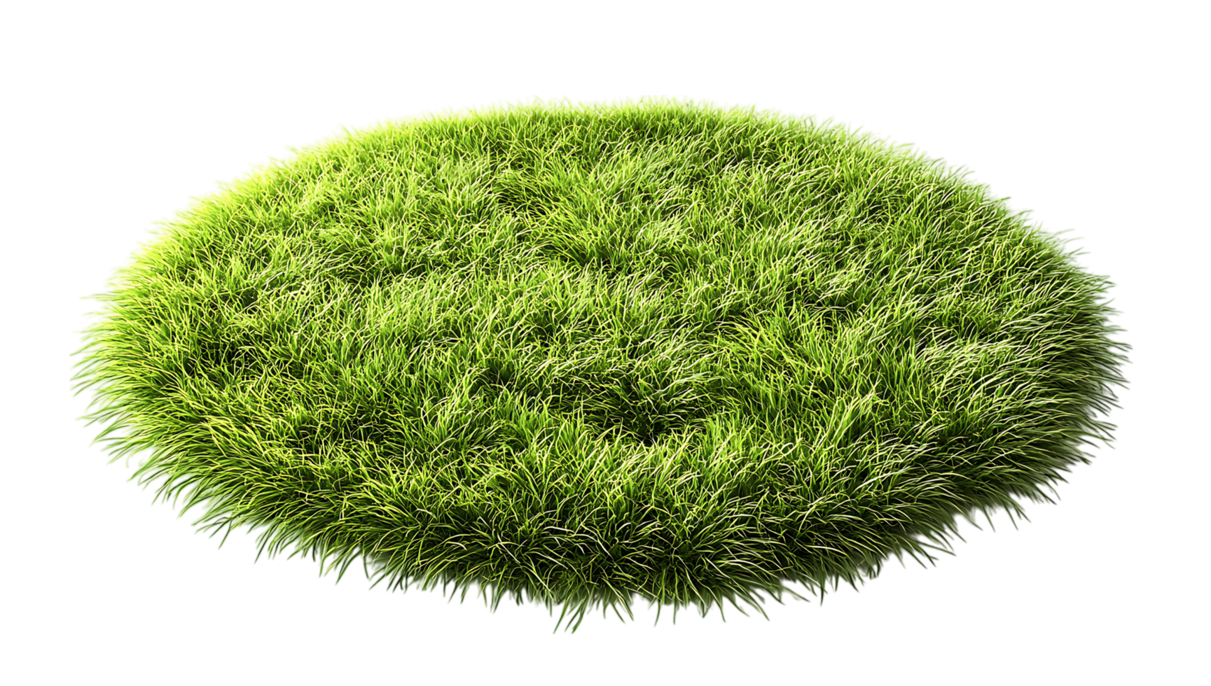 Round patch of green grass png