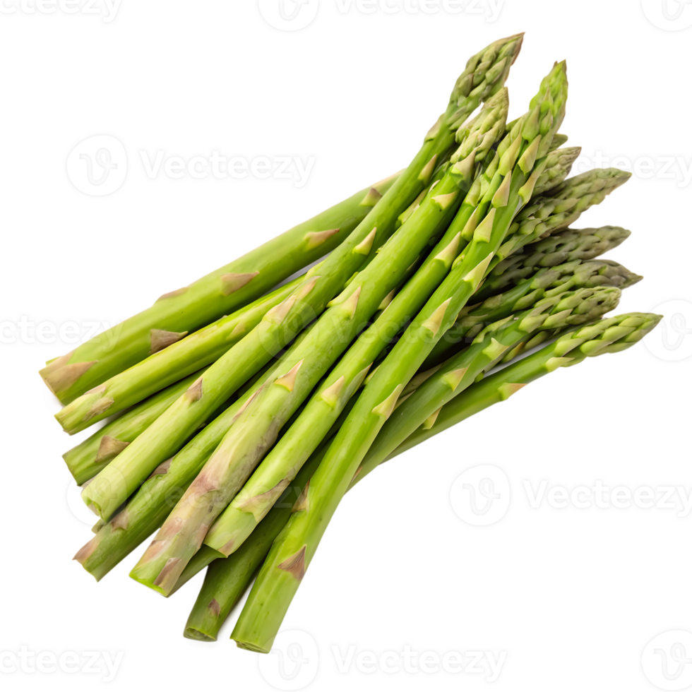 Bunch of Fresh Green Asparagus Isolated on Transparent Background png