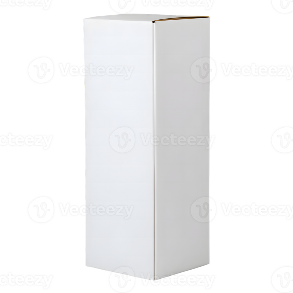 Plain White Rectangular Box on Transparent Background png