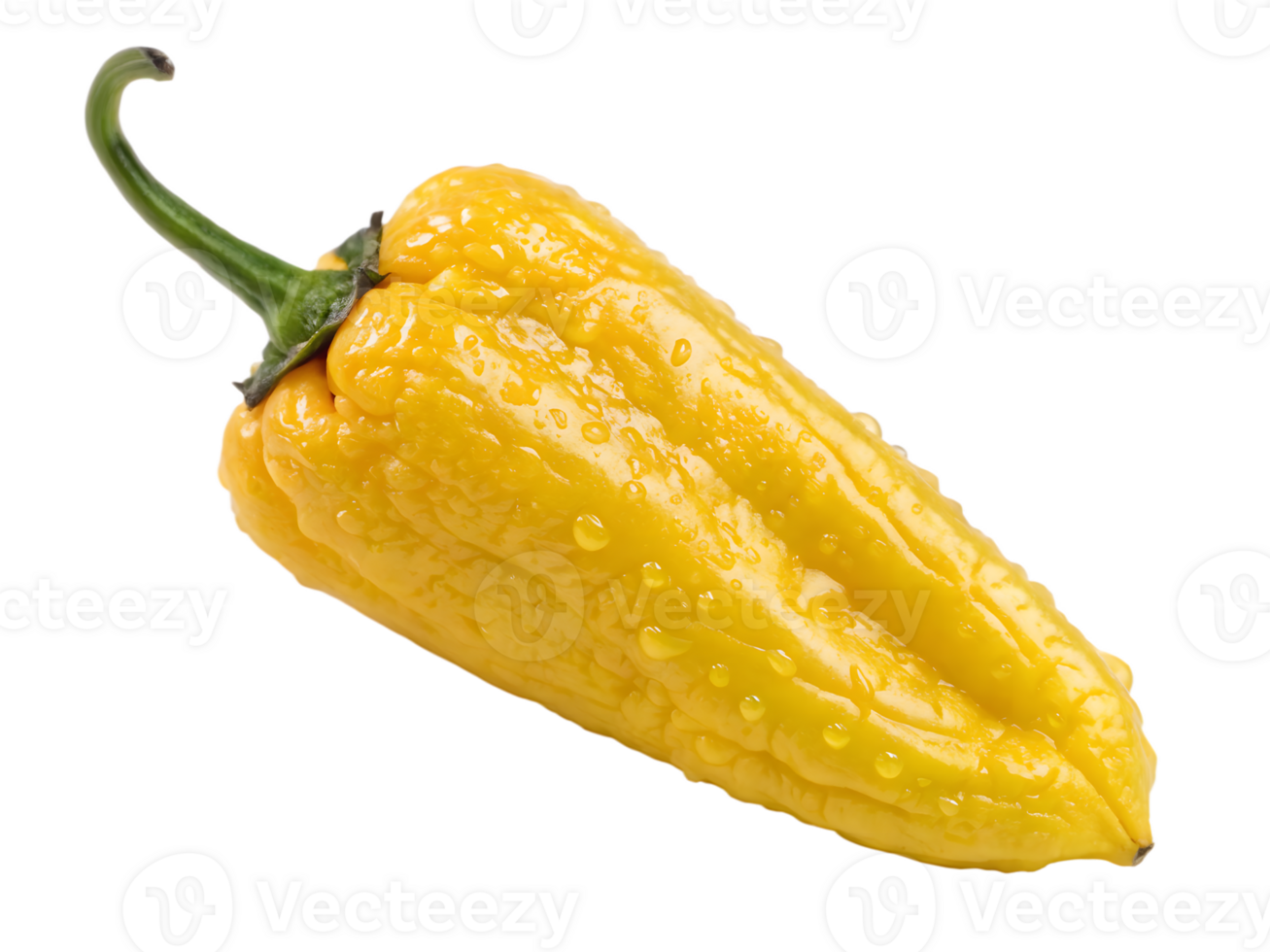 Vibrant Yellow Fatalii Pepper, Isolated on Transparent Background png