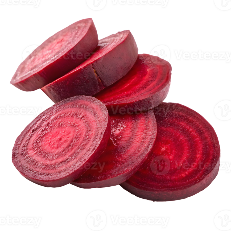 Sliced Beetroot Rounds Isolated on Transparent Background png
