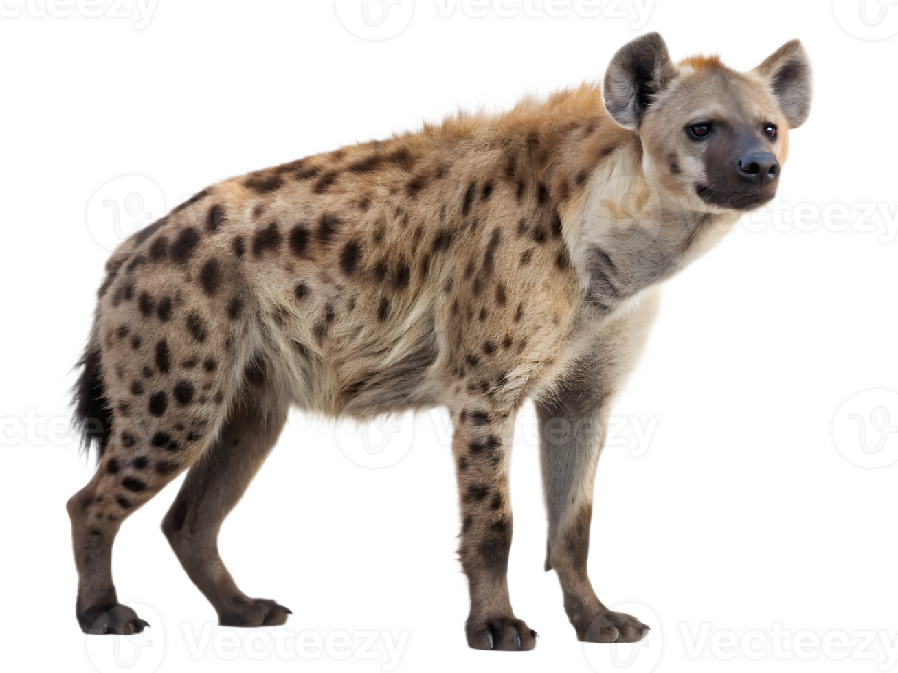 Spotted Hyena Standing, Isolated on Transparent Background png