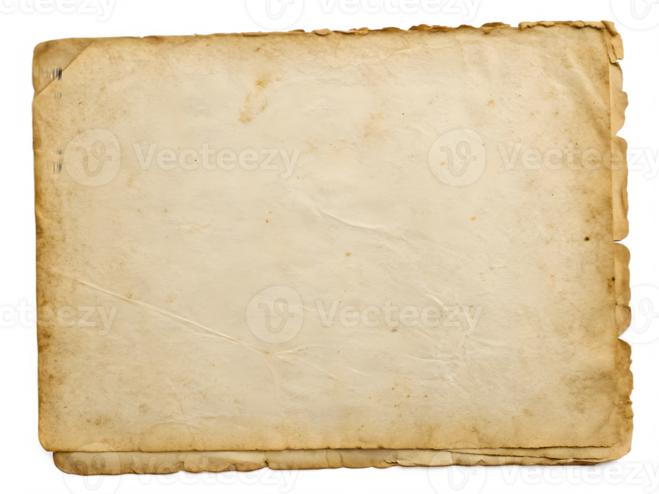 Stack of Old Paper Sheets, Isolated on Transparent Background png
