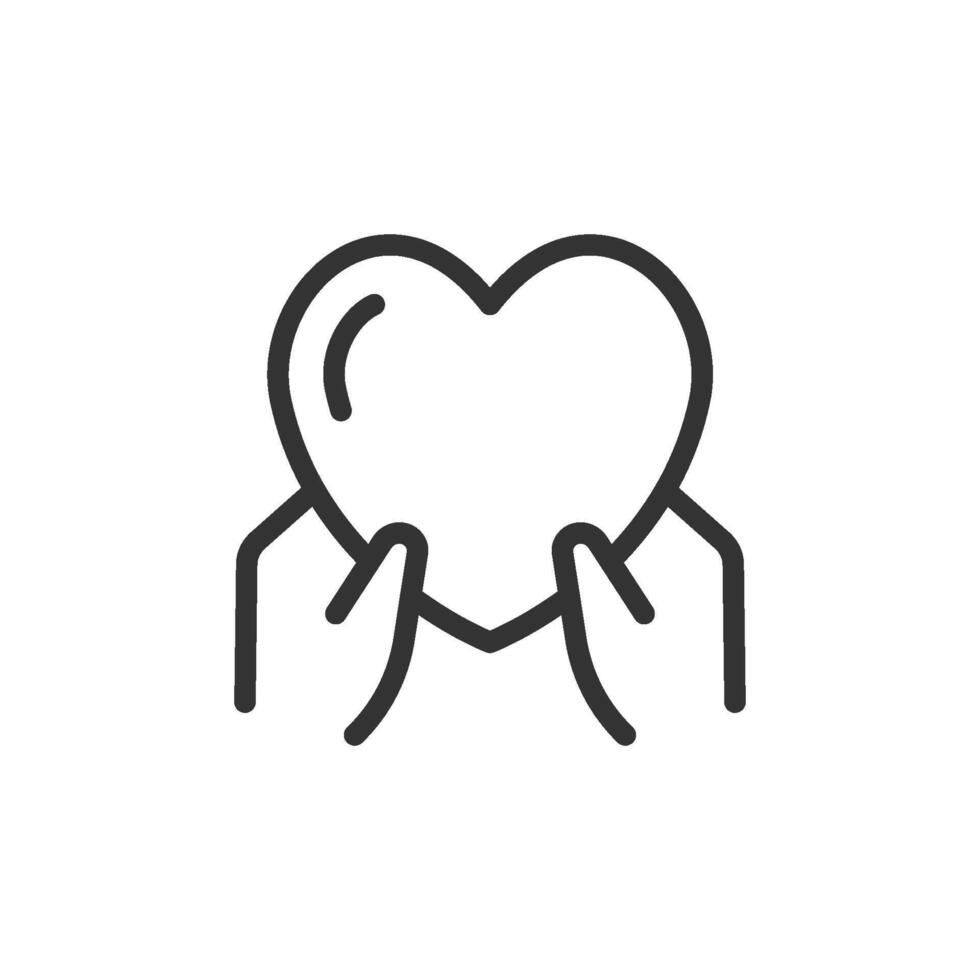 Hands holding heart. symbolizes love, care, support, charity, health, and well-being. Perfect for use in designs related to healthcare, relationships, and other vector