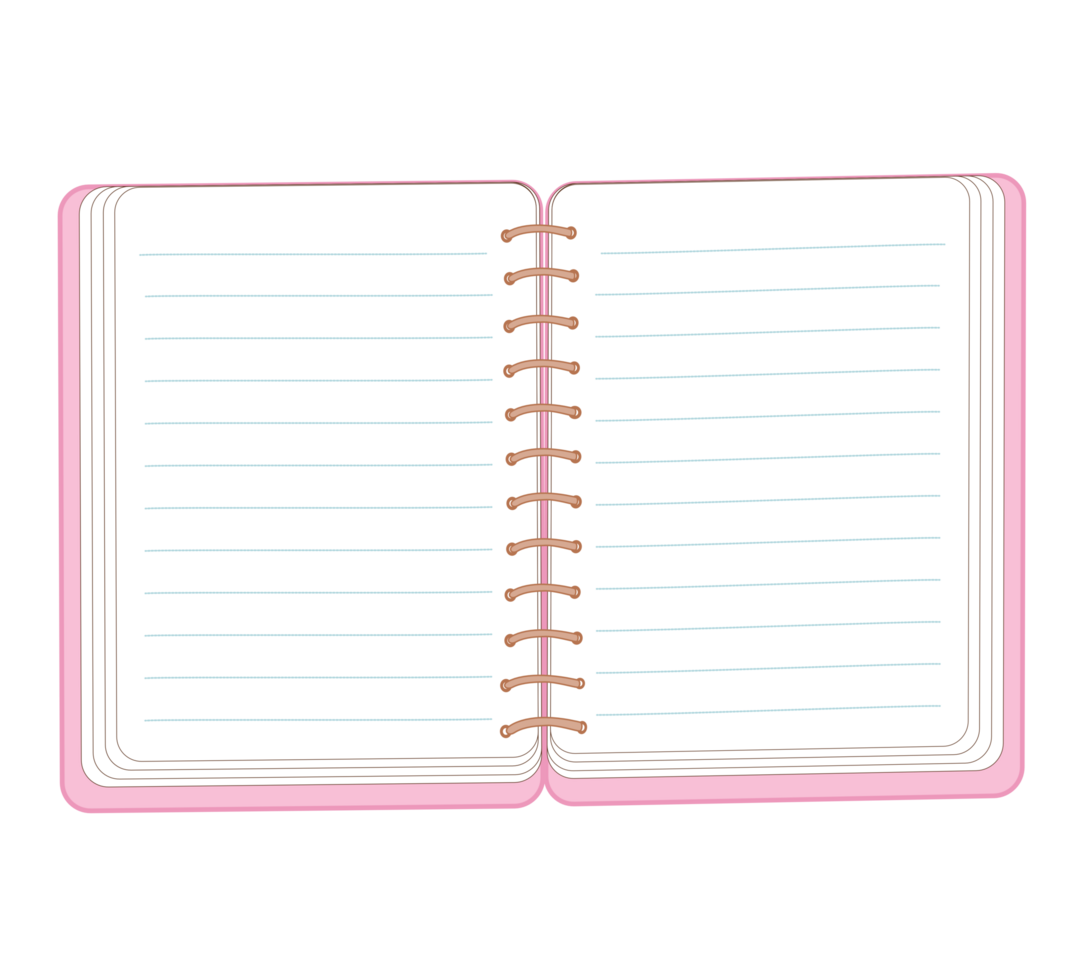 Simple pink notebook Design png