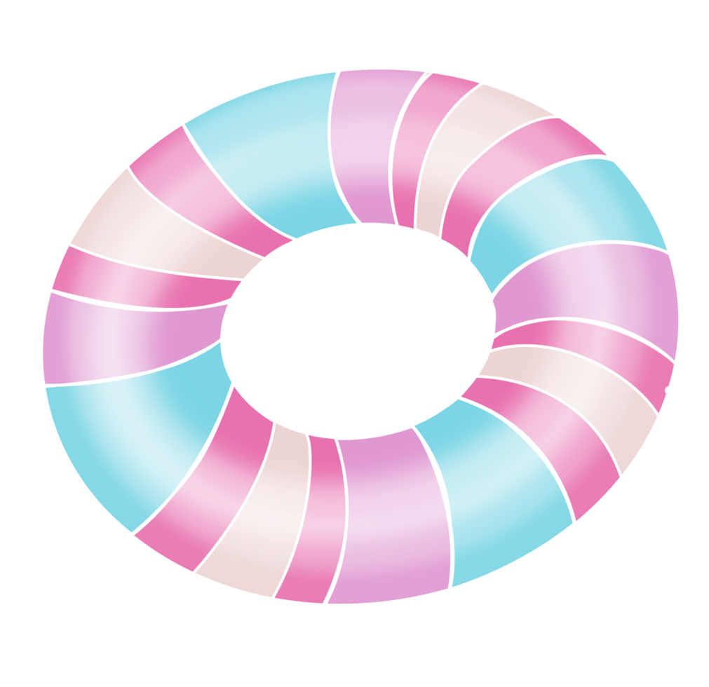 Colorful blue pink purple tones Swimming Ring png