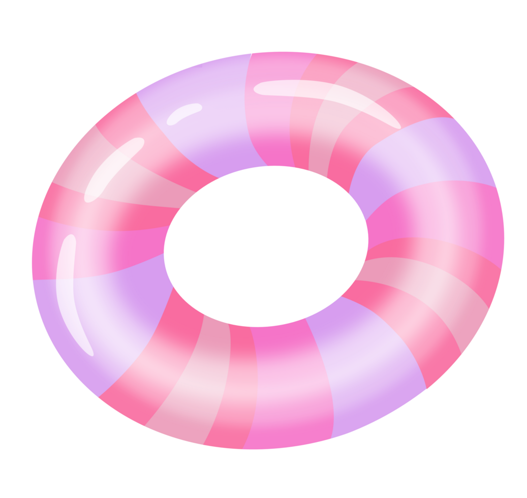 Colorful pink purple tones Swimming Ring png