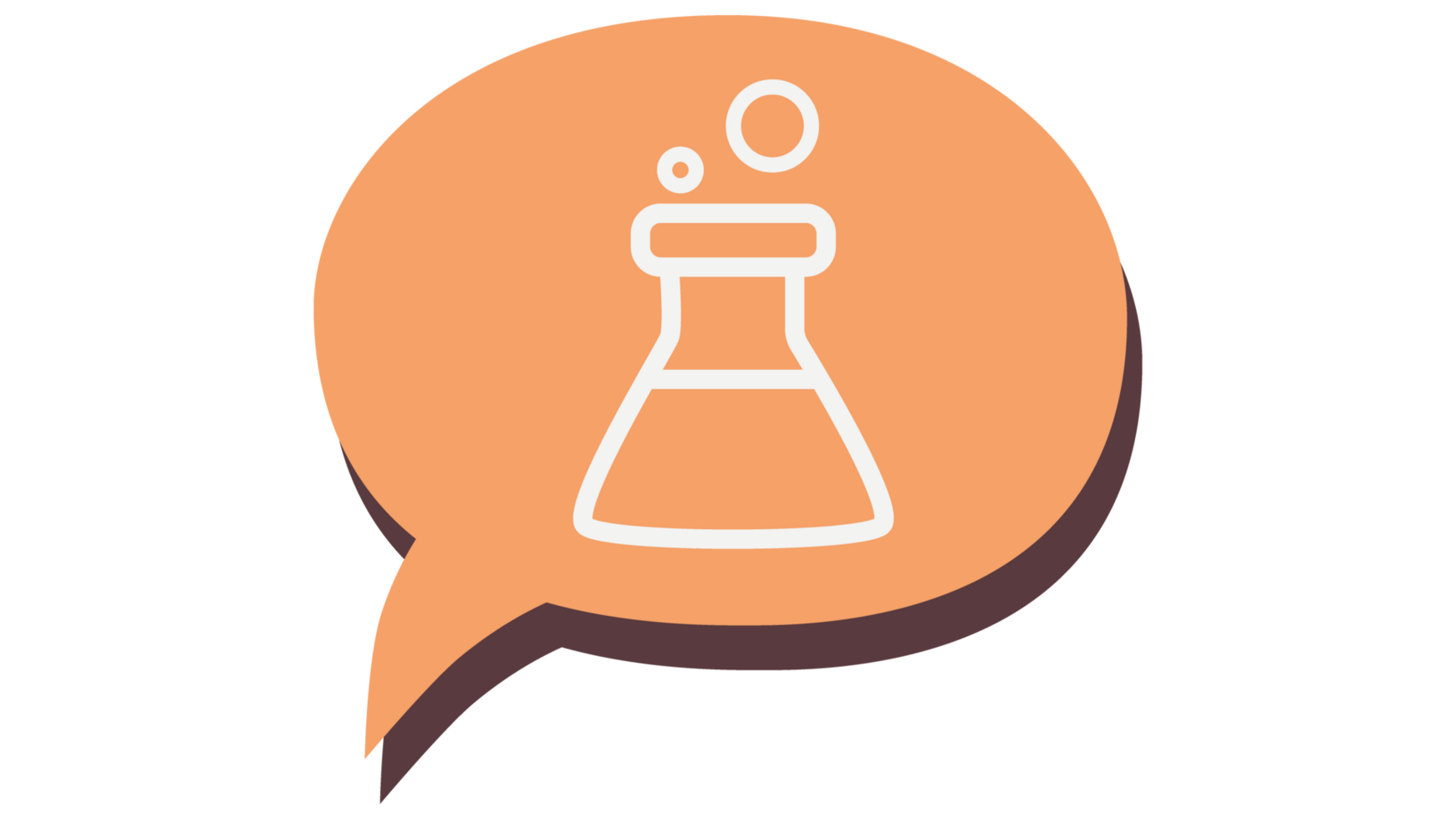 Speech bubble with flask png