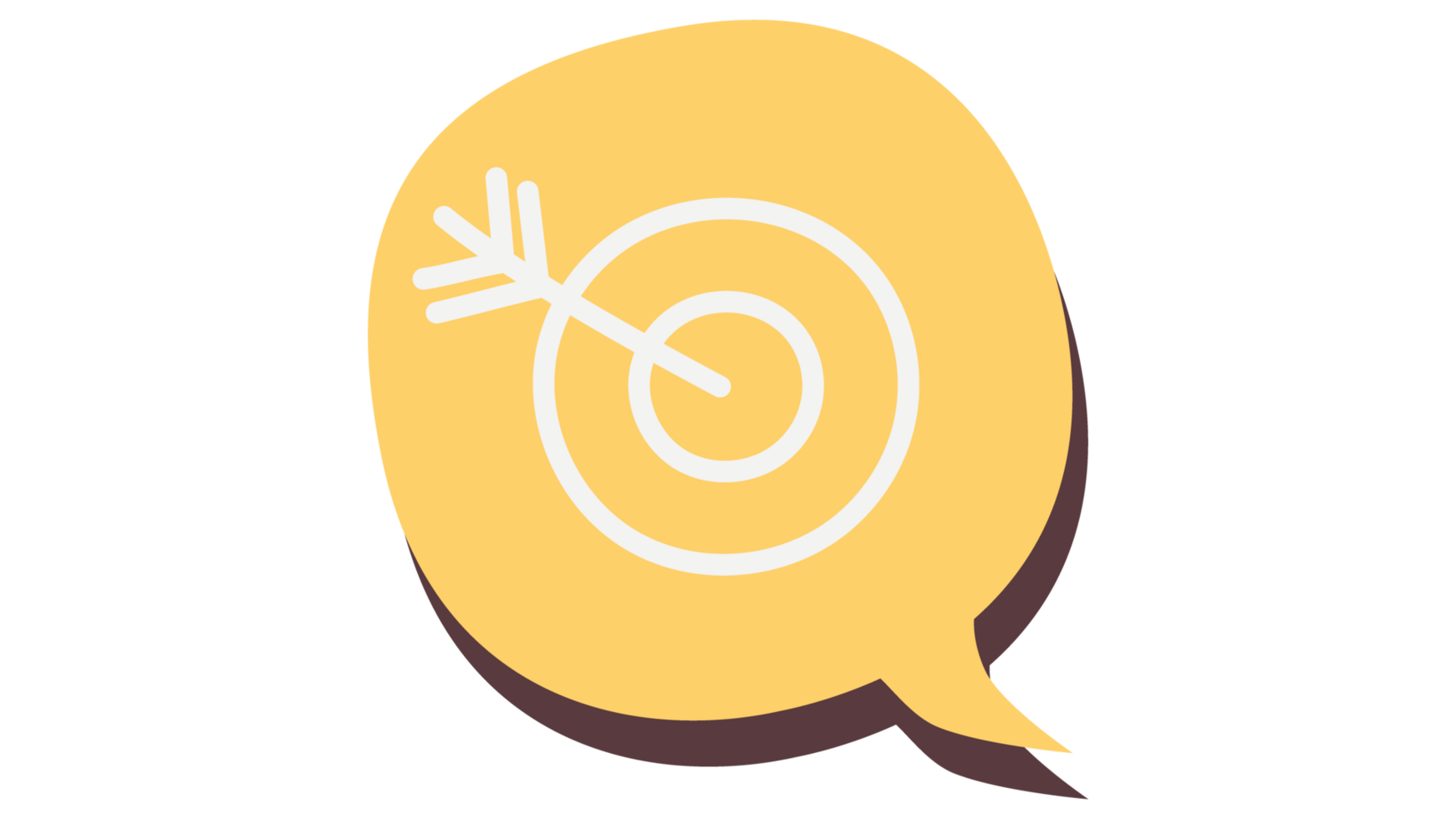 Speech bubble with bullseye png