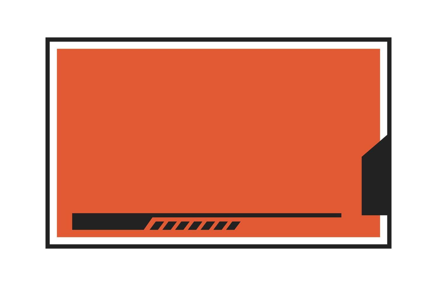 Futuristic frame for media player interface. Pop up window interface. Online stream futuristic technology style. vector