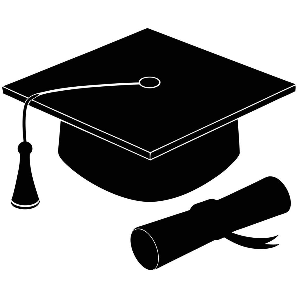 Graduation Cap, Diploma, Transparent Background Celebration Academic Achievement vector