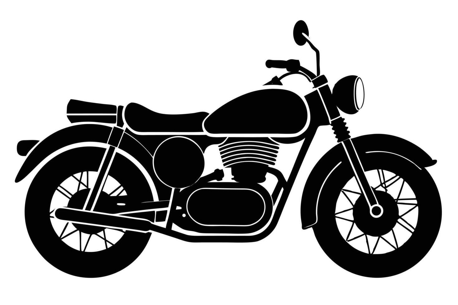 Isolated Classic Motorcycle vector