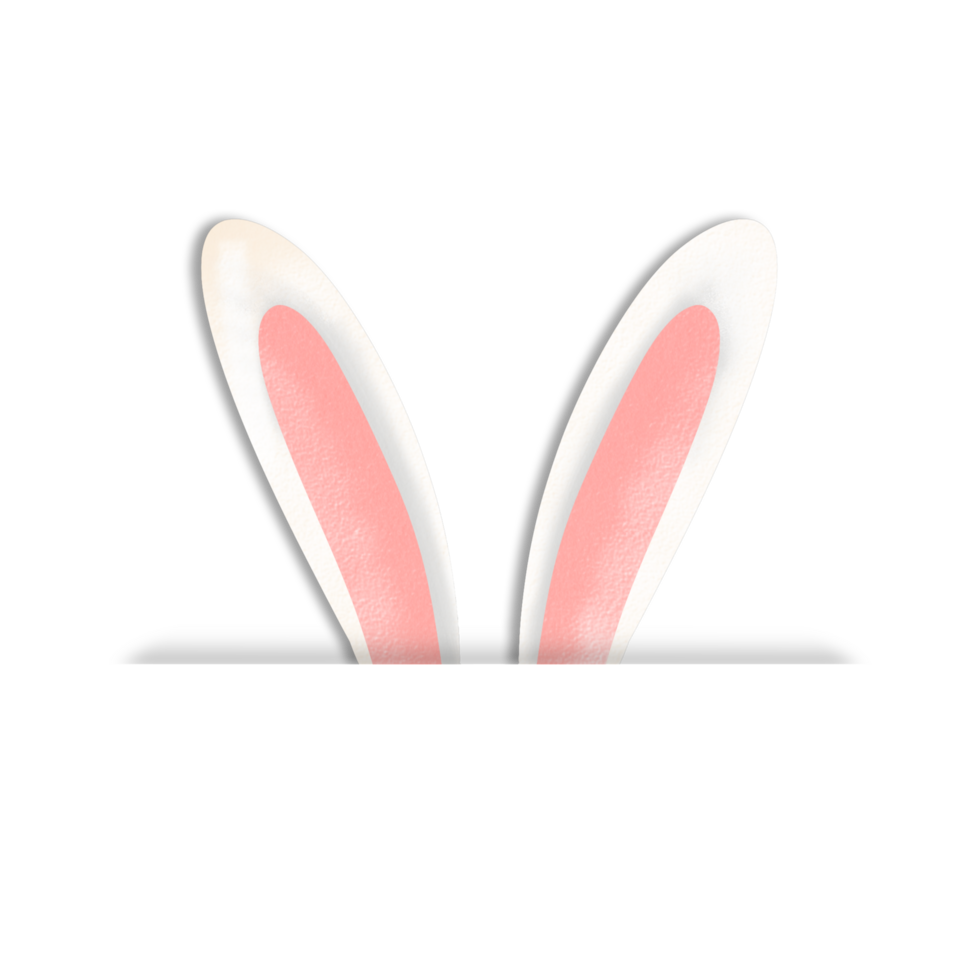 A pair of pink bunny ears on a Transparent background png