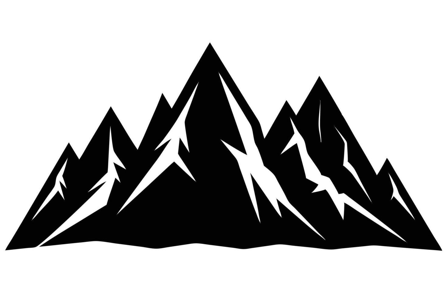 Mountain range silhouette vector