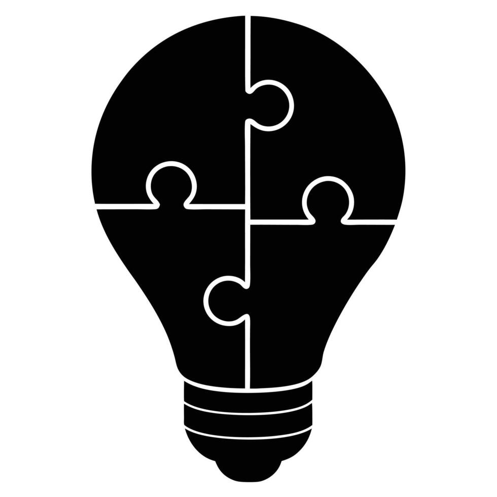 Light Bulb Puzzle vector