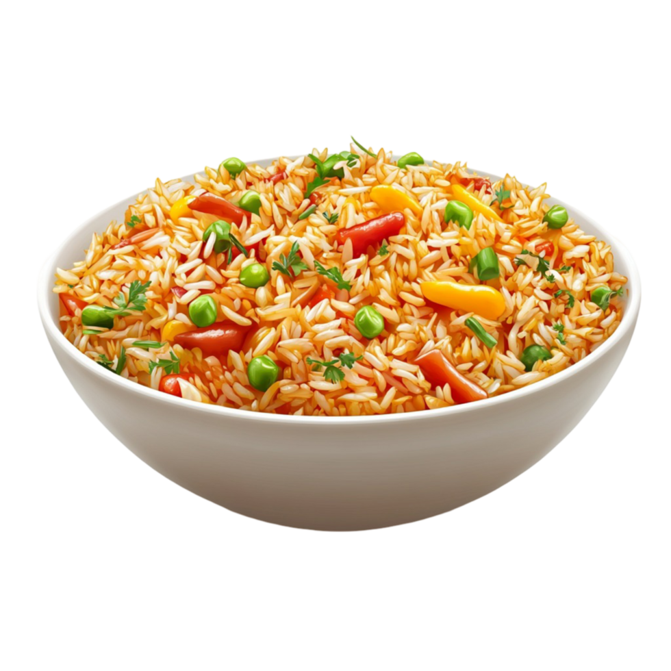 Tasty Pulao Rice Dish Isolated on Transparent Background png