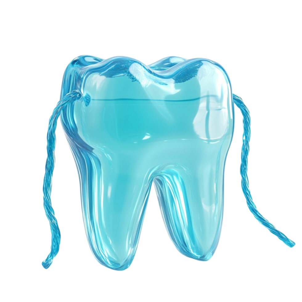 Blue Tooth Illustration Isolated on Transparent Background png