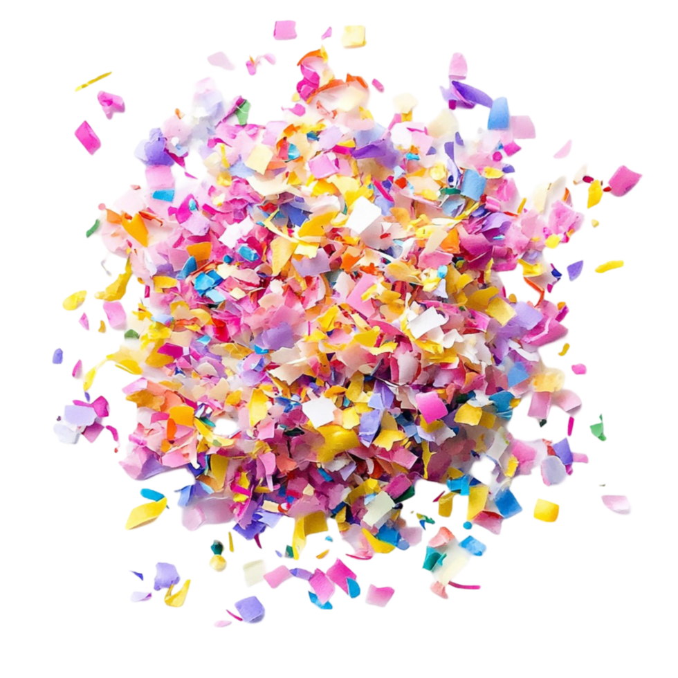 Party Confetti Sprinkles on Transparent Background png