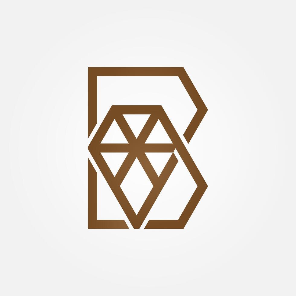 Elegant Letter B Diamond Logo vector