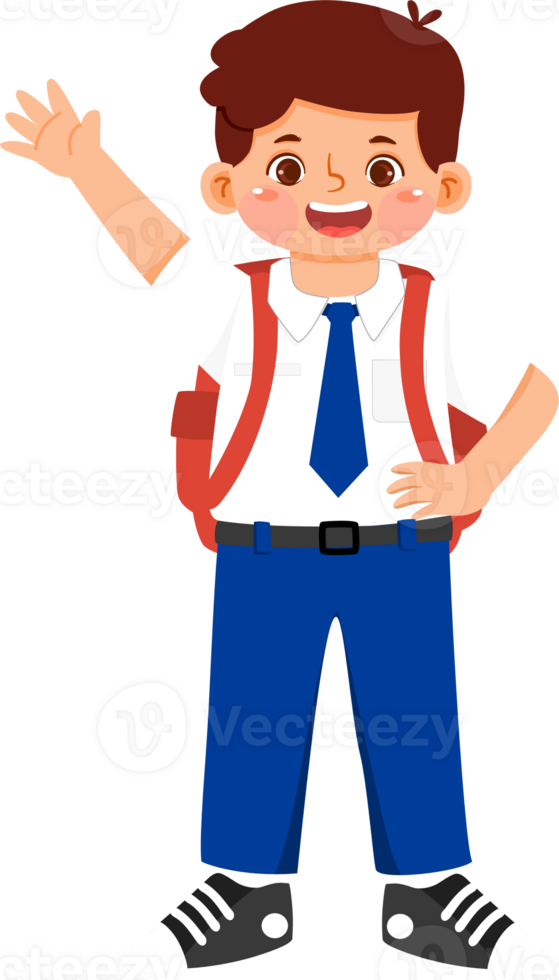 Schoolboy Junior High Student Waving png