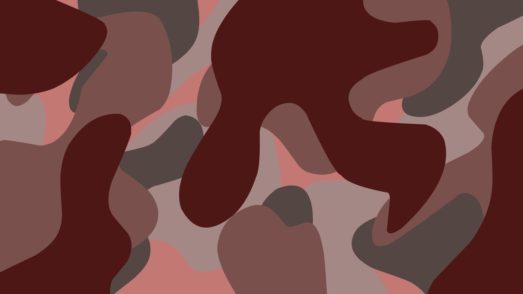 An abstract camouflage pattern in rich shades of maroon, taupe, and dusty rose, offering a modern and sophisticated take on a classic design. vector