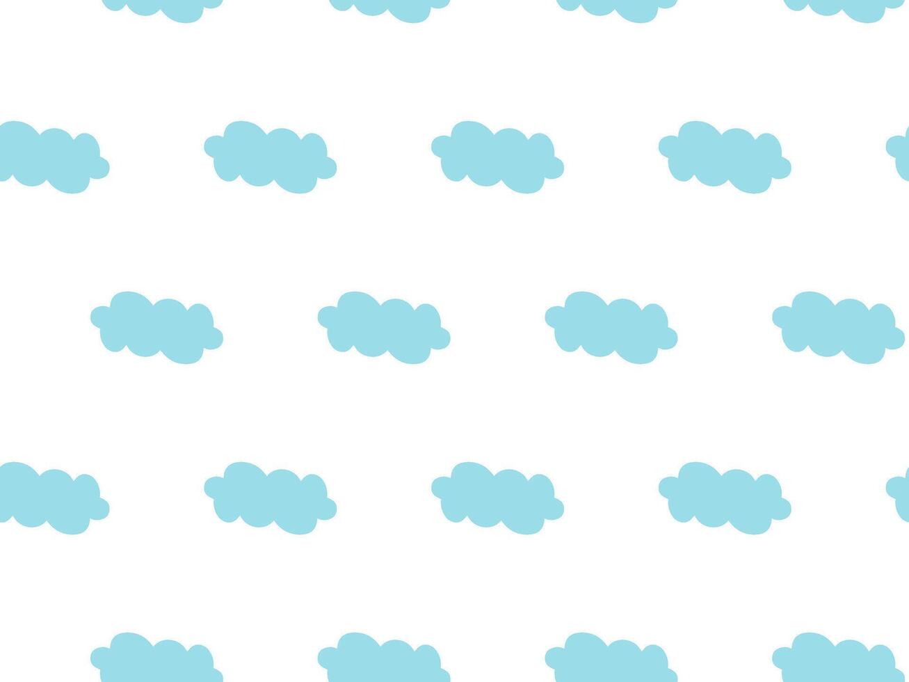 Seamless blue clouds pattern. Kids nature background. Perfect for baby products, children s textiles, nursery decor, packaging, playful design projects. Cute style ideal for creating a light vector