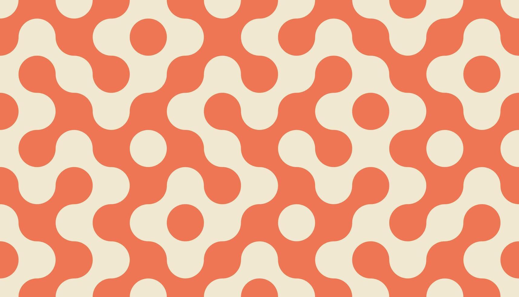 Truchet tile round shapes seamless pattern. Background with rounded figures in flat style. Modern mosaic infinity pattern. vector