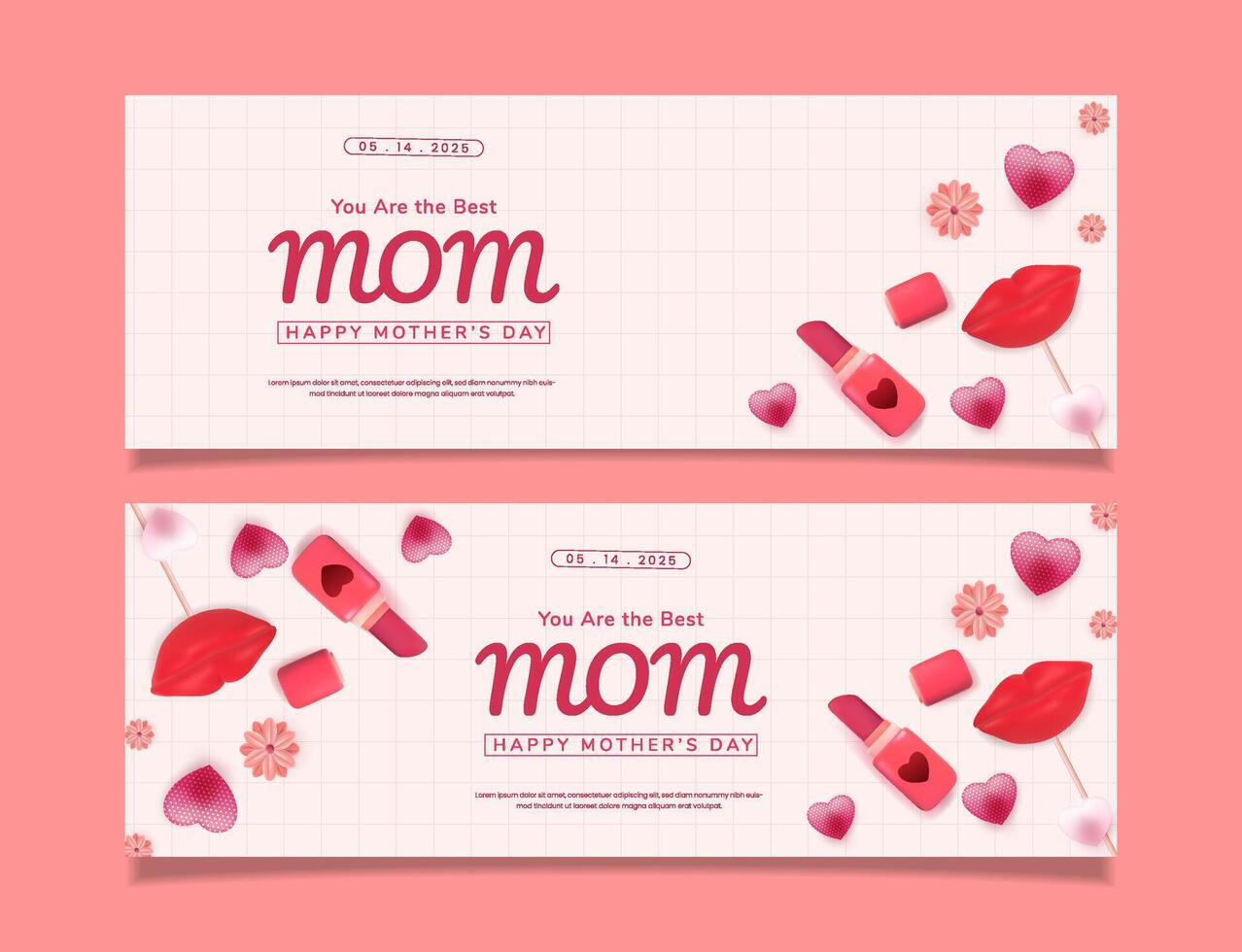 Elegant Mothers Day Celebratory Design with Gifts and Decorations vector