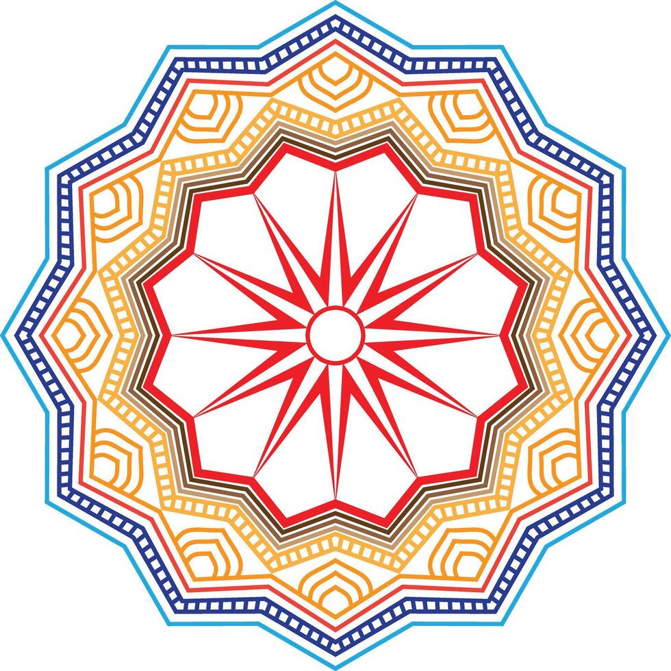 Red Mandala Design vector